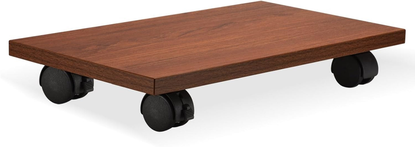 Ant Esports CS110 Computer Tower Stand for Home and Office 15.7 inch CPU Lockable Tower Stand with 4 Caster Wheels Fits Most PC(Choco Walnut)